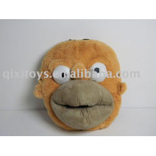 stuffed plush monkey indoor shoes, soft kid's animal slipper toy